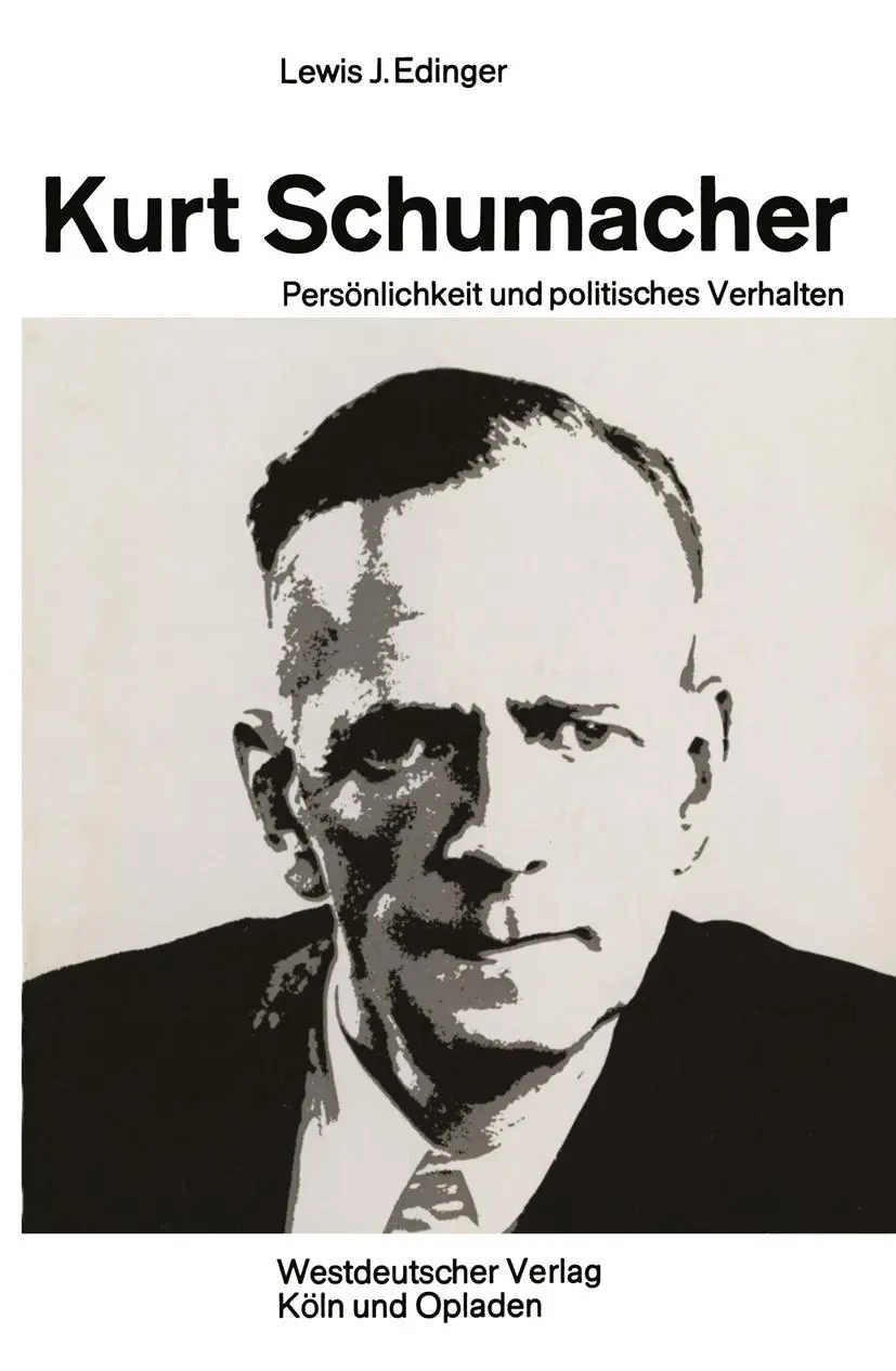 Cover: 9783322961310 | Kurt Schumacher | Persönlichkeit und politisches Verhalten | Edinger