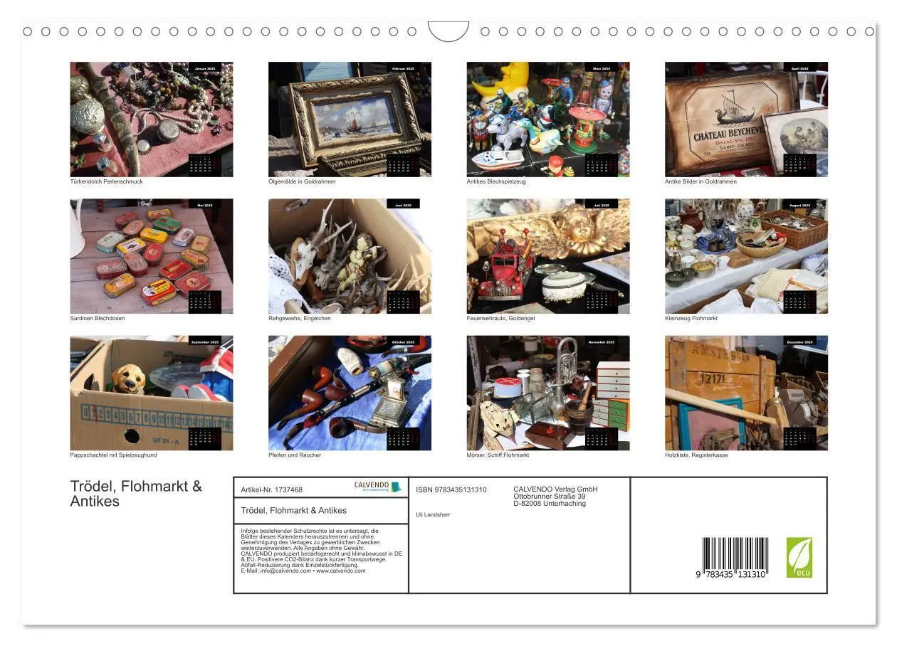 Bild: 9783435131310 | Trödel, Flohmarkt &amp; Antikes (Wandkalender 2025 DIN A3 quer),...