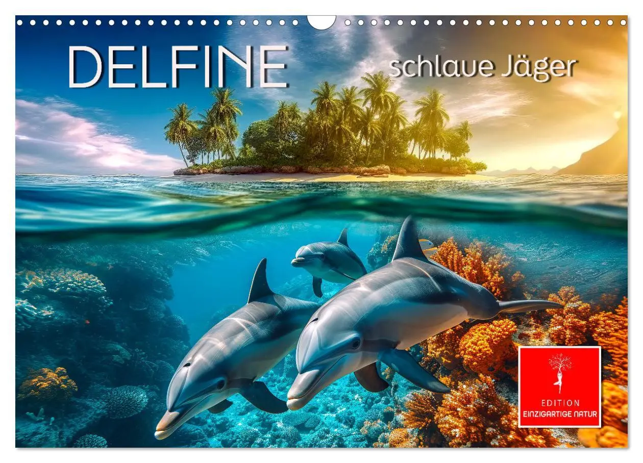 Cover: 9783457461310 | Delfine - schlaue Jäger (Wandkalender 2026 DIN A3 quer), CALVENDO...
