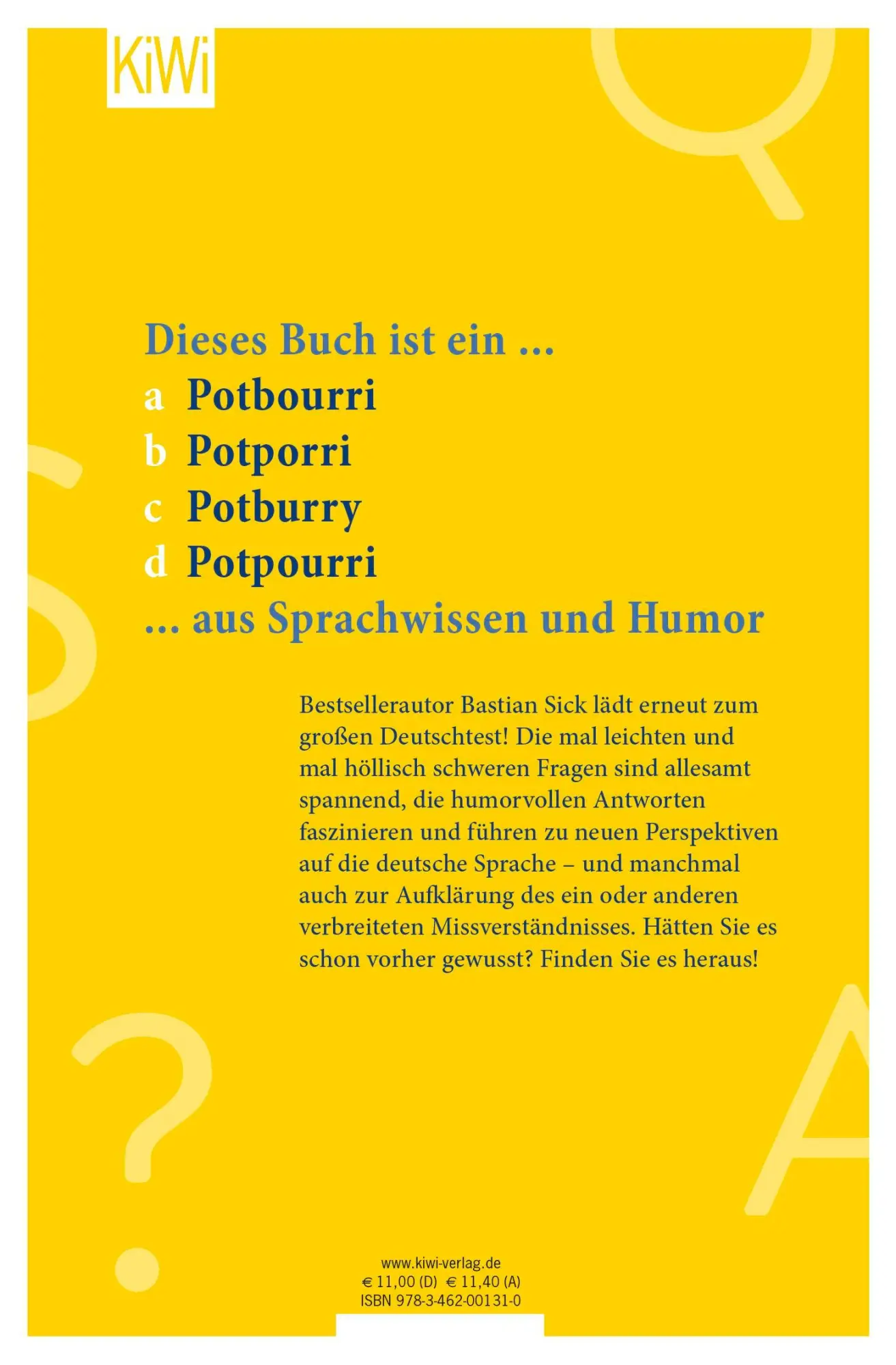 Rückseite: 9783462001310 | Wie gut ist Ihr Deutsch? 3 | Dem großen Test sein dritter Teil | Sick