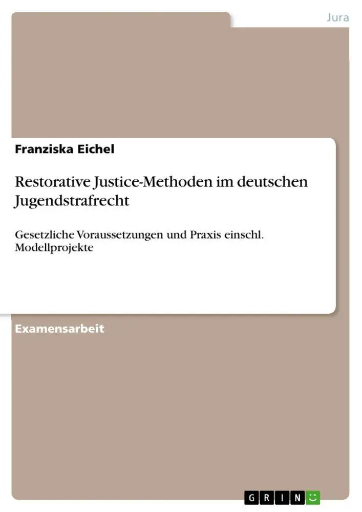 Cover: 9783656691310 | Restorative Justice-Methoden im deutschen Jugendstrafrecht | Eichel