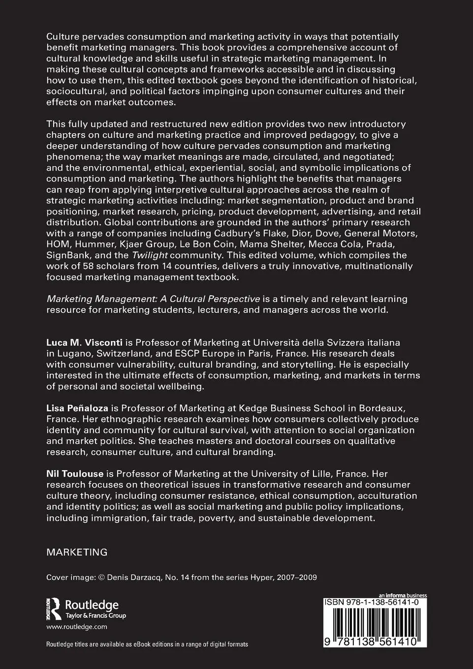 Rückseite: 9781138561410 | Marketing Management | A Cultural Perspective | Visconti (u. a.)