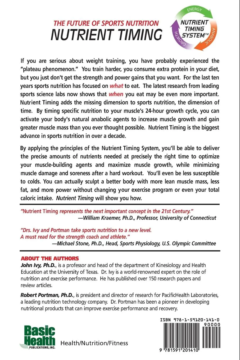 Rückseite: 9781591201410 | Nutrient Timing | The Future of Sports Nutrition | John Ivy | Buch