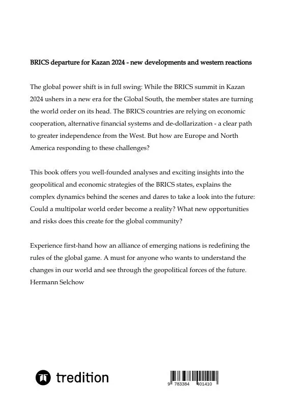 Rückseite: 9783384401410 | The BRICS Awakening Kazan 2024 | Hermann Selchow | Buch | Englisch