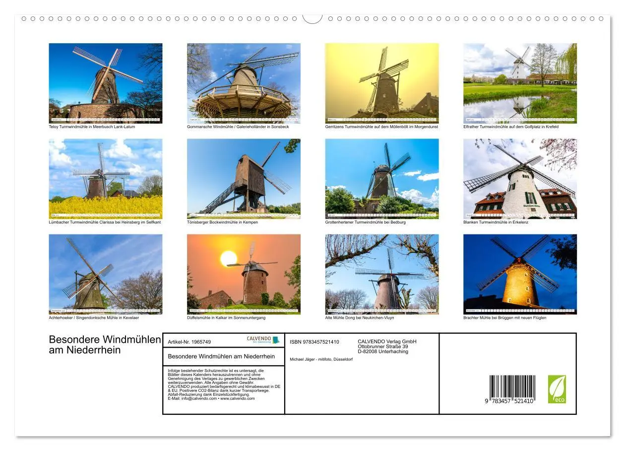 Bild: 9783457521410 | Besondere Windmühlen am Niederrhein (hochwertiger Premium...