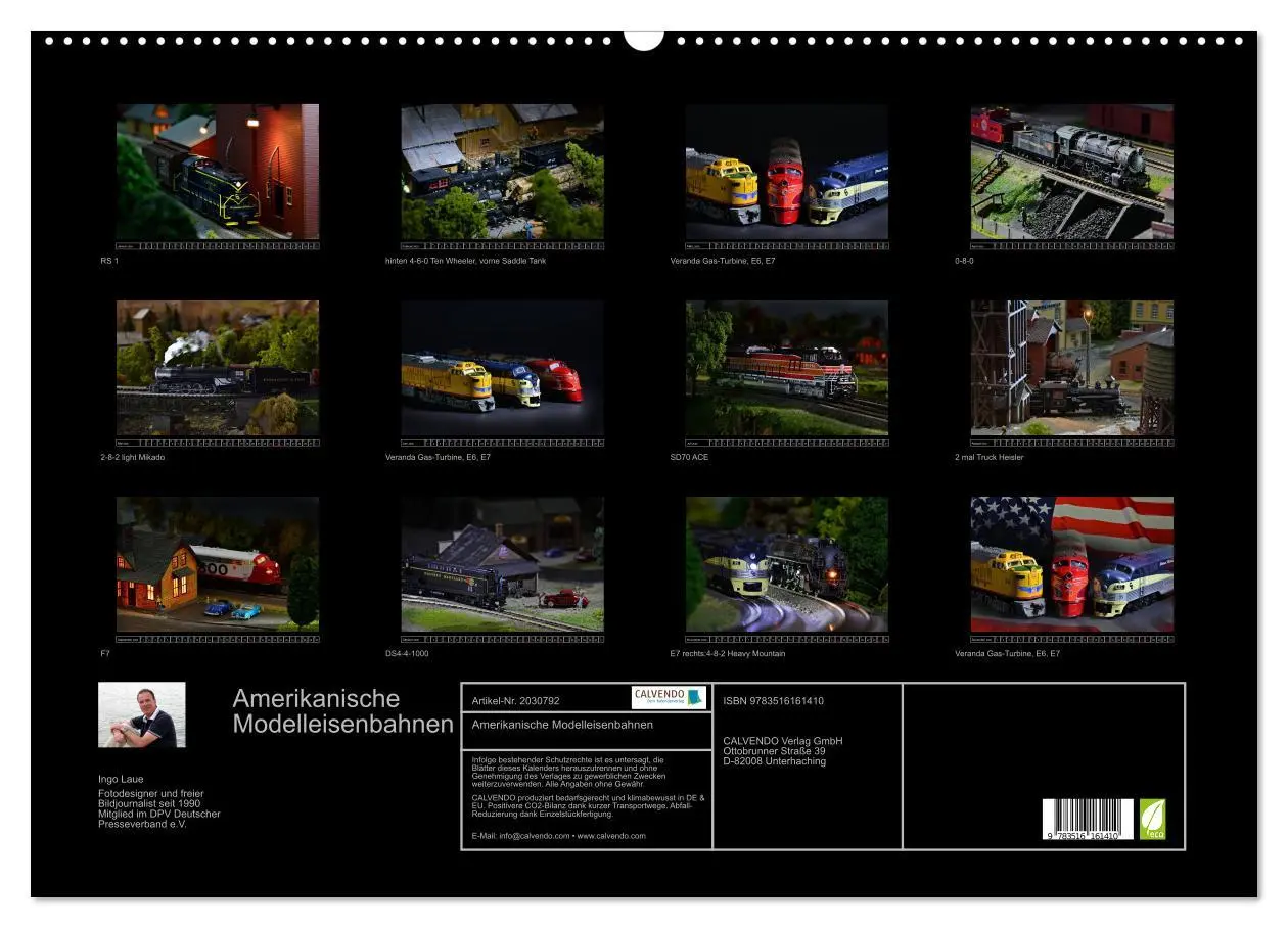 Bild: 9783516161410 | Amerikanische Modelleisenbahnen (Wandkalender 2026 DIN A2 quer),...