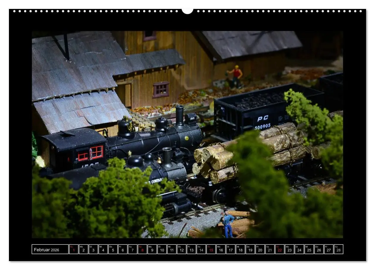Bild: 9783516161410 | Amerikanische Modelleisenbahnen (Wandkalender 2026 DIN A2 quer),...