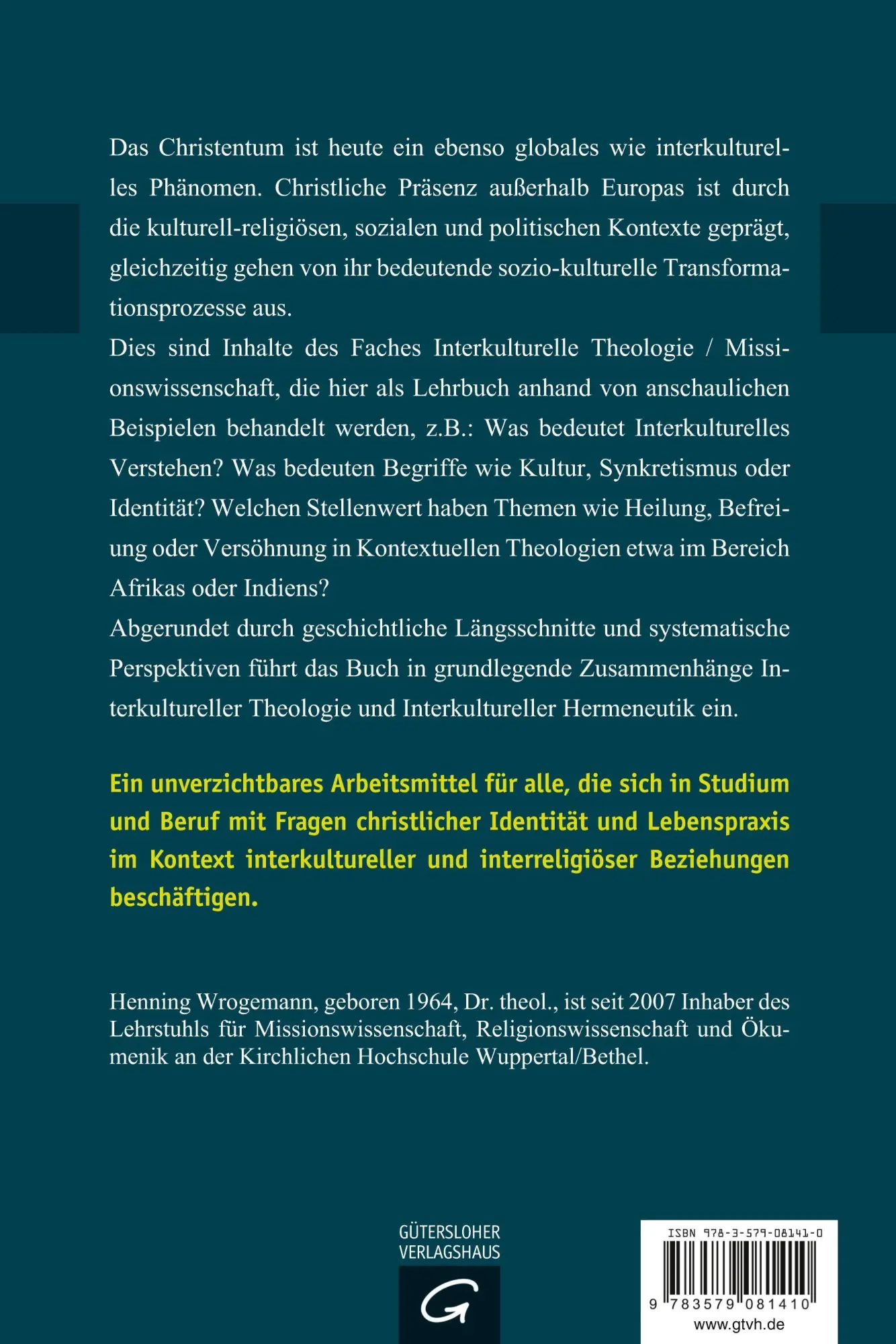 Rückseite: 9783579081410 | Interkulturelle Theologie und Hermeneutik | Henning Wrogemann | Buch