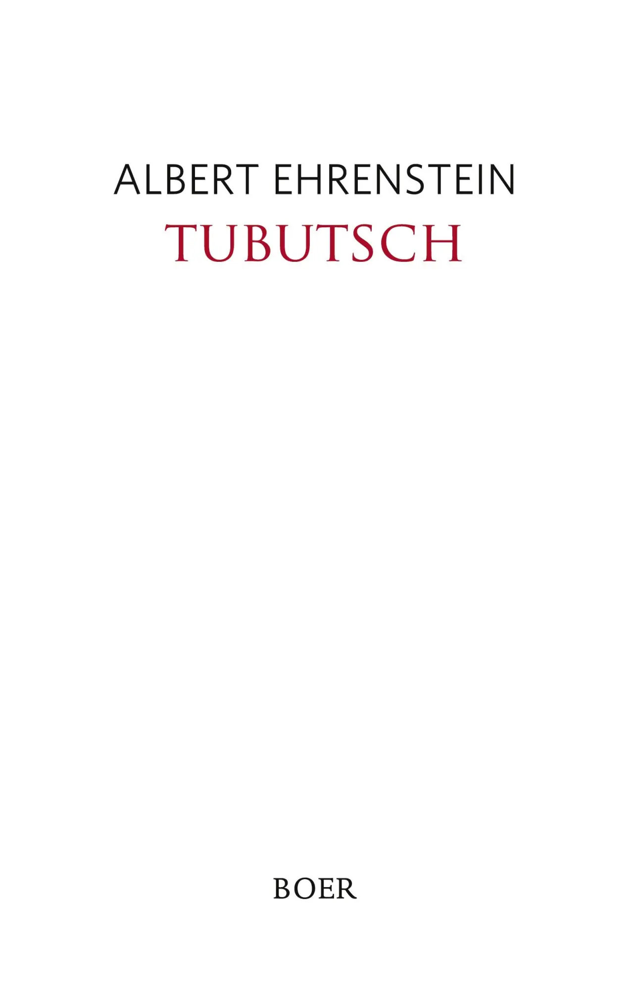 Cover: 9783966621410 | Tubutsch | Illustrationen von Oskar Kokoschka | Albert Ehrenstein