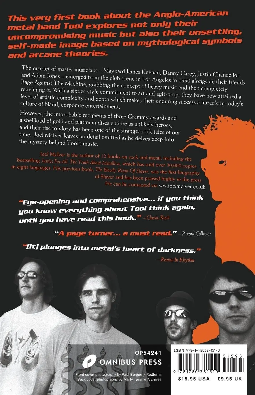 Rückseite: 9781780381510 | Unleashed | The Story of Tool | Joel Mciver | Taschenbuch | Englisch