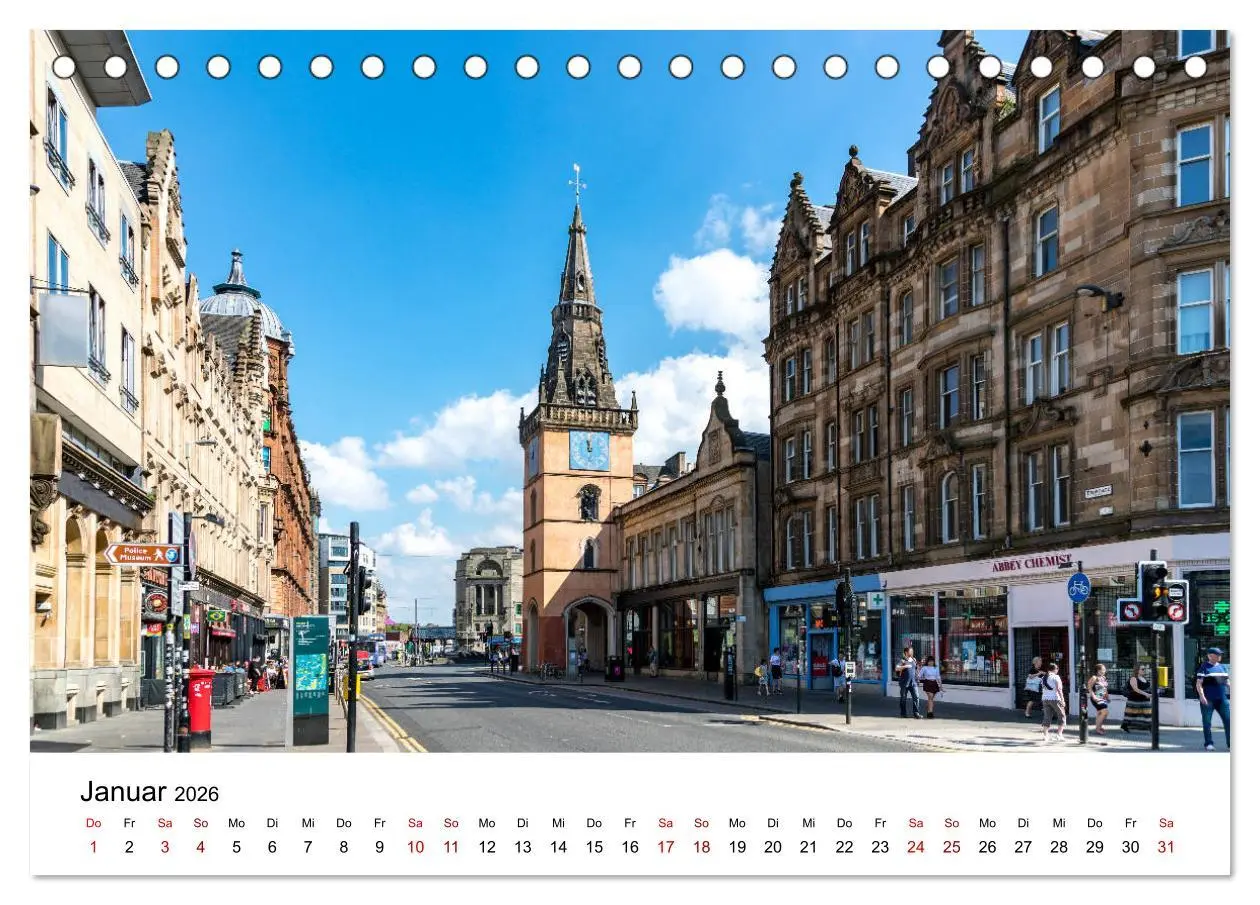 Bild: 9783457821510 | Faszination Glasgow (Tischkalender 2026 DIN A5 quer), CALVENDO...