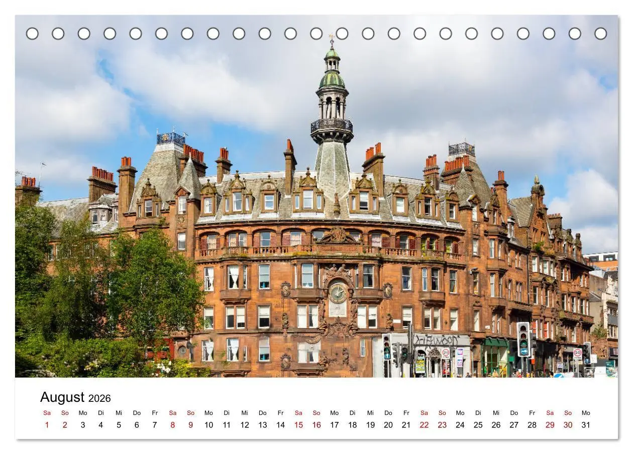 Bild: 9783457821510 | Faszination Glasgow (Tischkalender 2026 DIN A5 quer), CALVENDO...