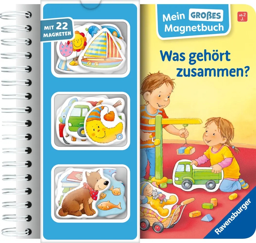 Cover: 9783473421510 | Mein großes Magnetbuch - Was gehört zusammen? | Mit 22 Magneten | Buch