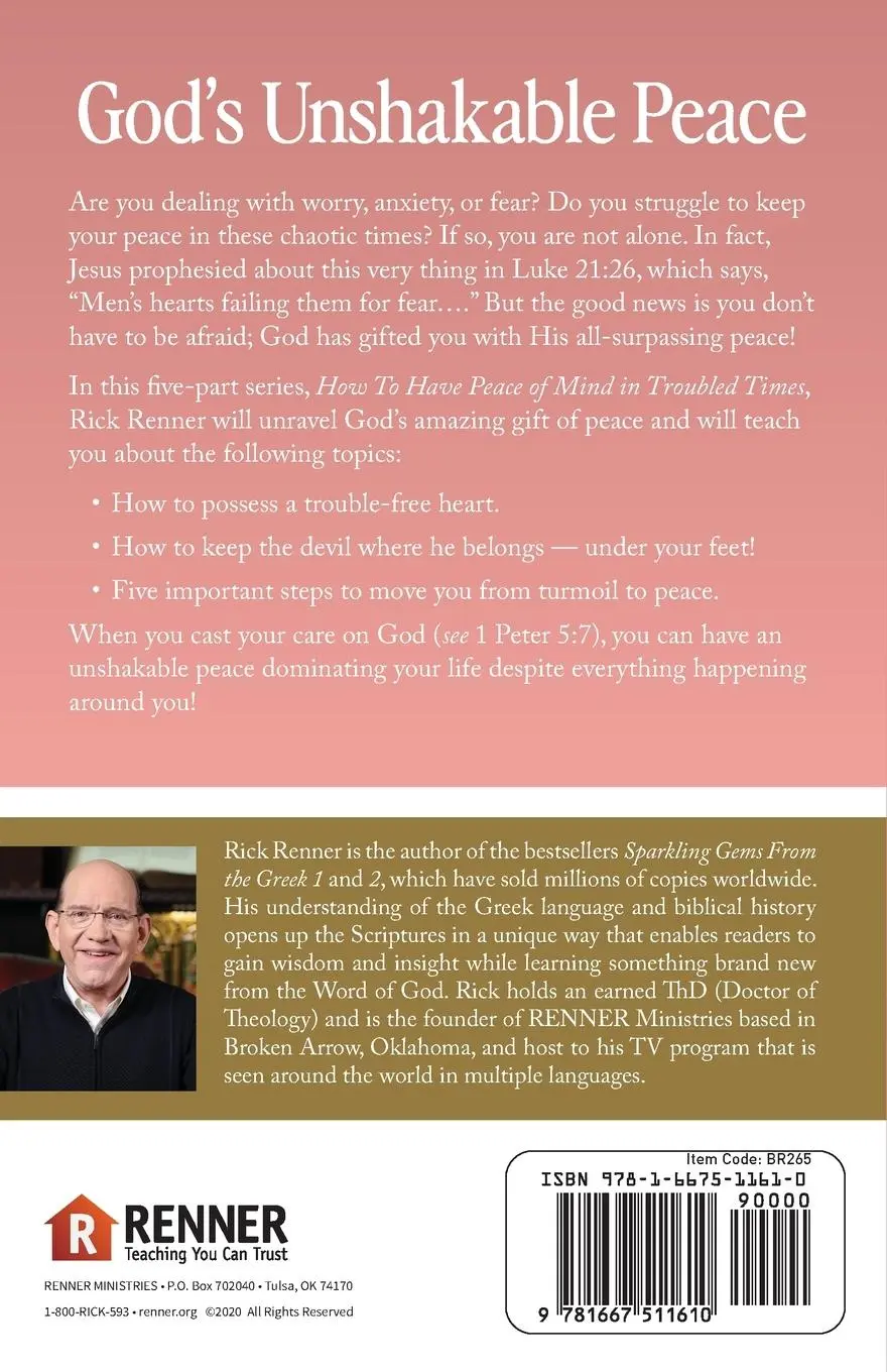 Rückseite: 9781667511610 | How to Have Peace of Mind in Troubled Times Study Guide | Rick Renner