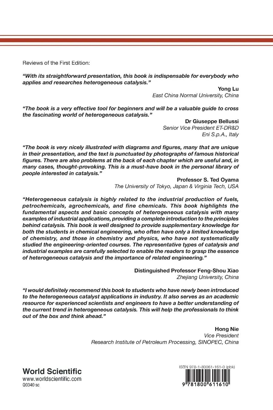 Rückseite: 9781800611610 | INTRO HETEROGEN CATALY (2ND ED) | Prins | Taschenbuch | Englisch