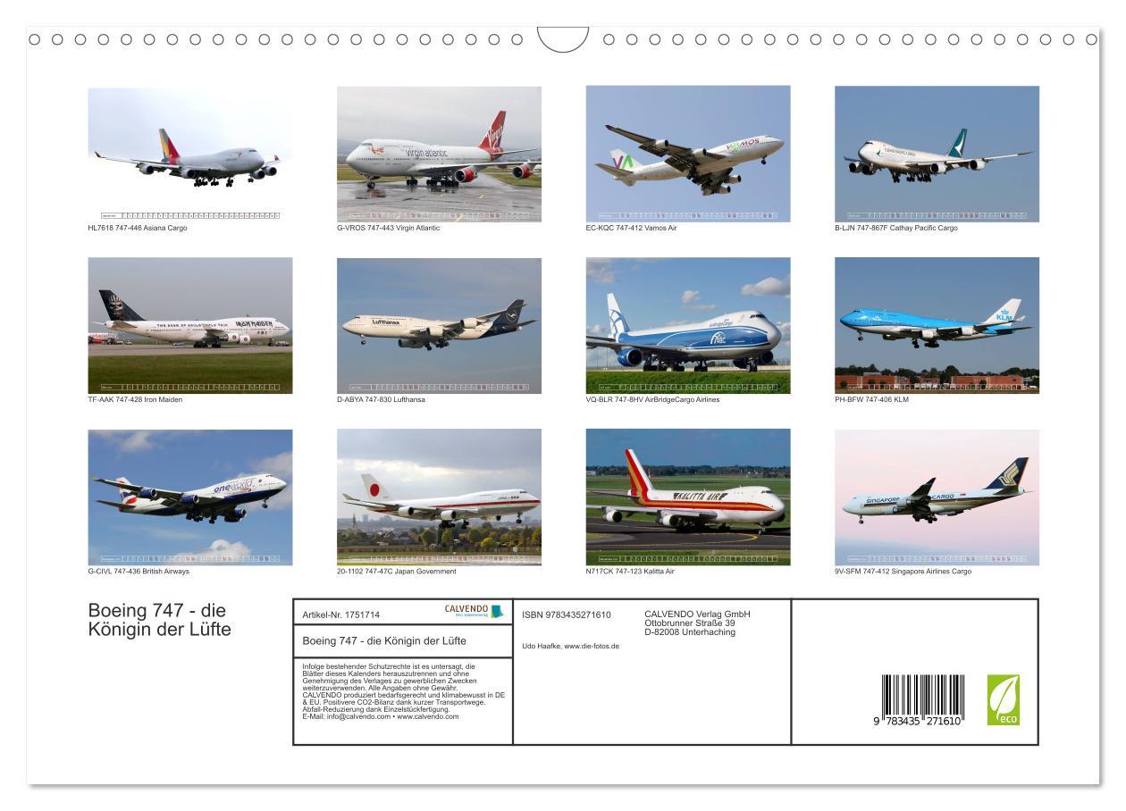 Bild: 9783435271610 | Boeing 747 - die Königin der Lüfte (Wandkalender 2025 DIN A3 quer),...