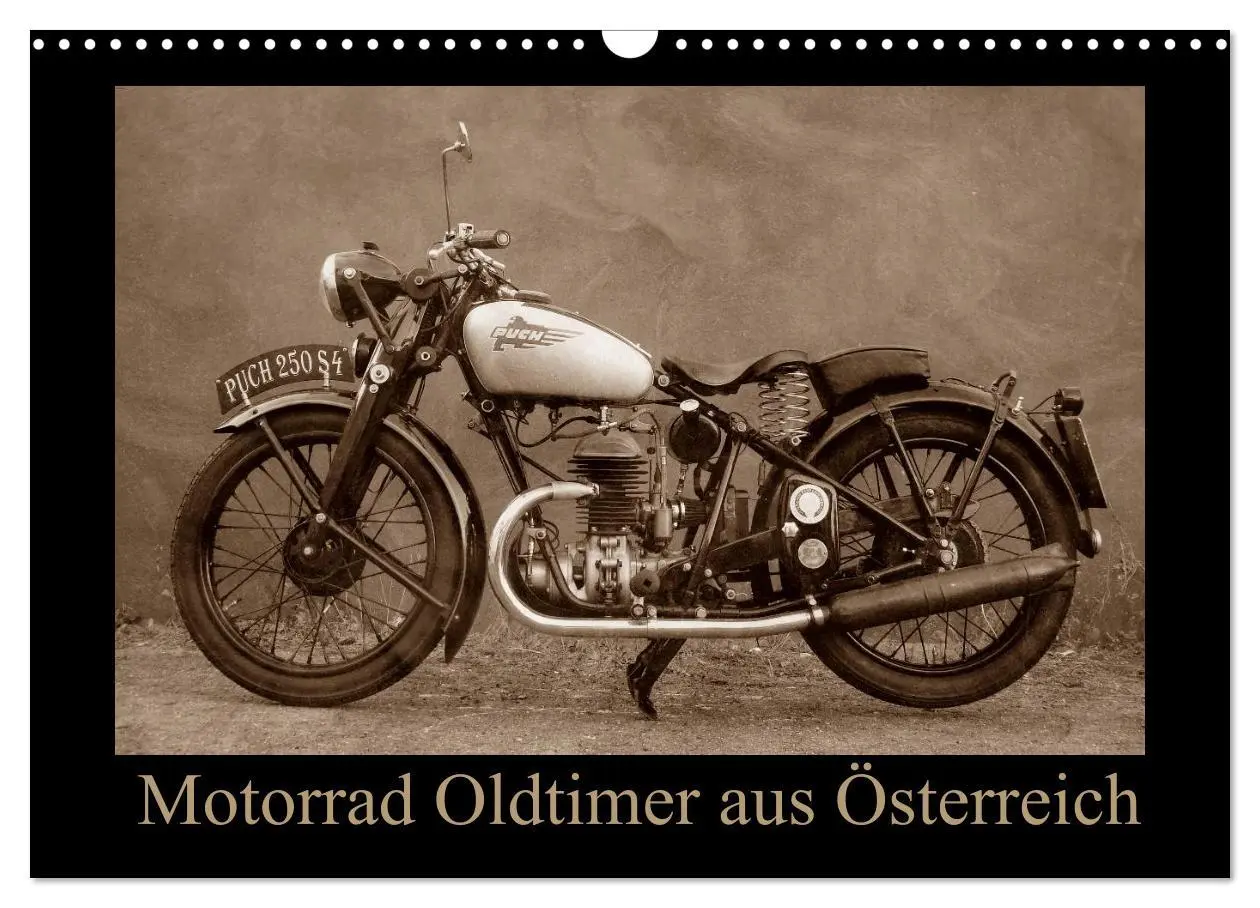 Cover: 9783516141610 | Motorrad Oldtimer aus Österreich (Wandkalender 2026 DIN A3 quer),...
