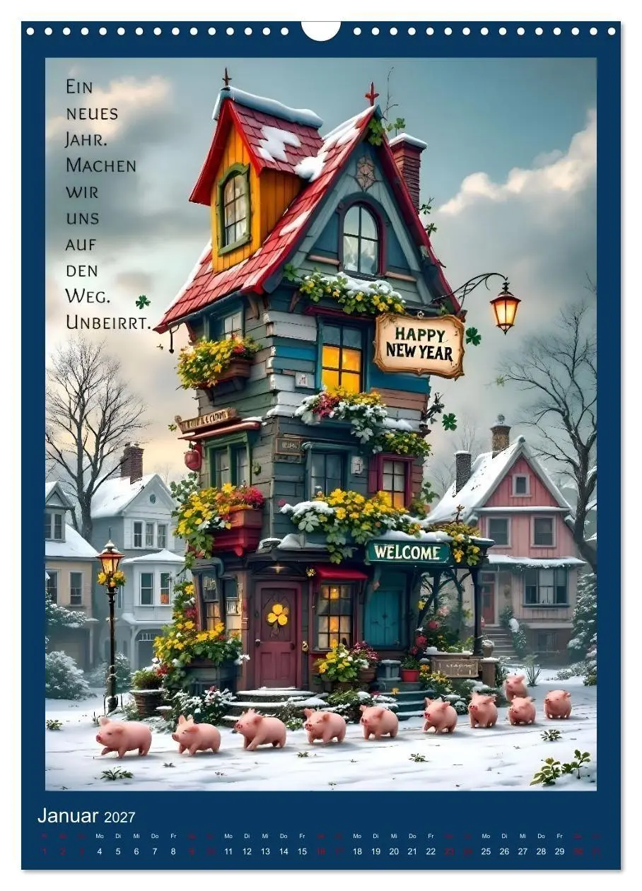 Bild: 9783516901610 | Hausgeflippt (Wandkalender 2027 DIN A3 hoch), CALVENDO Monatskalender