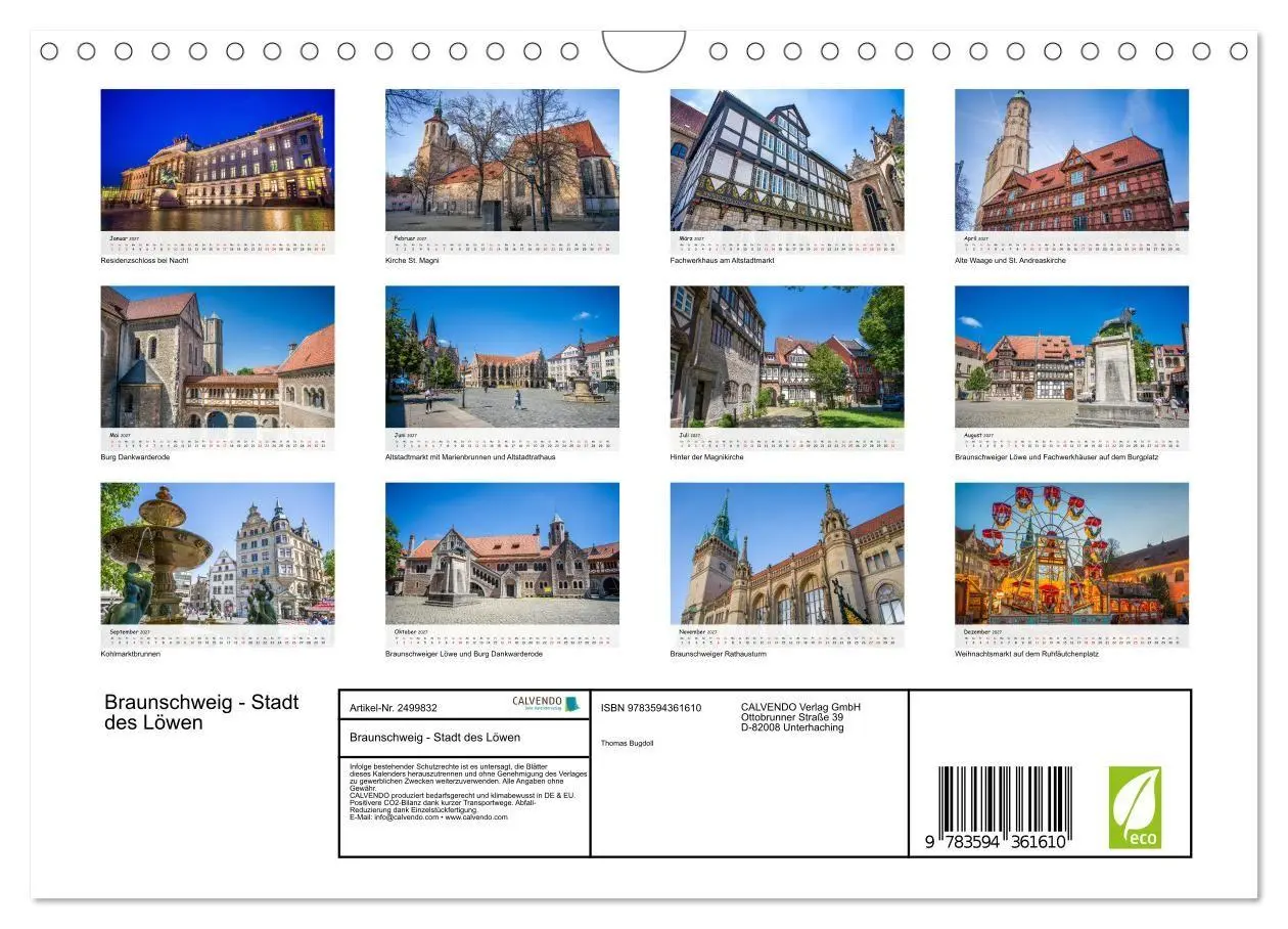 Bild: 9783594361610 | Braunschweig - Stadt des Löwen (Wandkalender 2027 DIN A4 quer),...