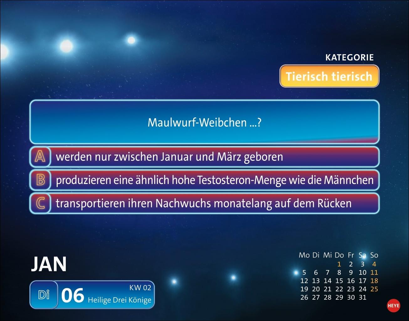 Bild: 9783756411610 | Wer weiß denn sowas? Tagesabreißkalender 2026 | Heye | Kalender | 2026