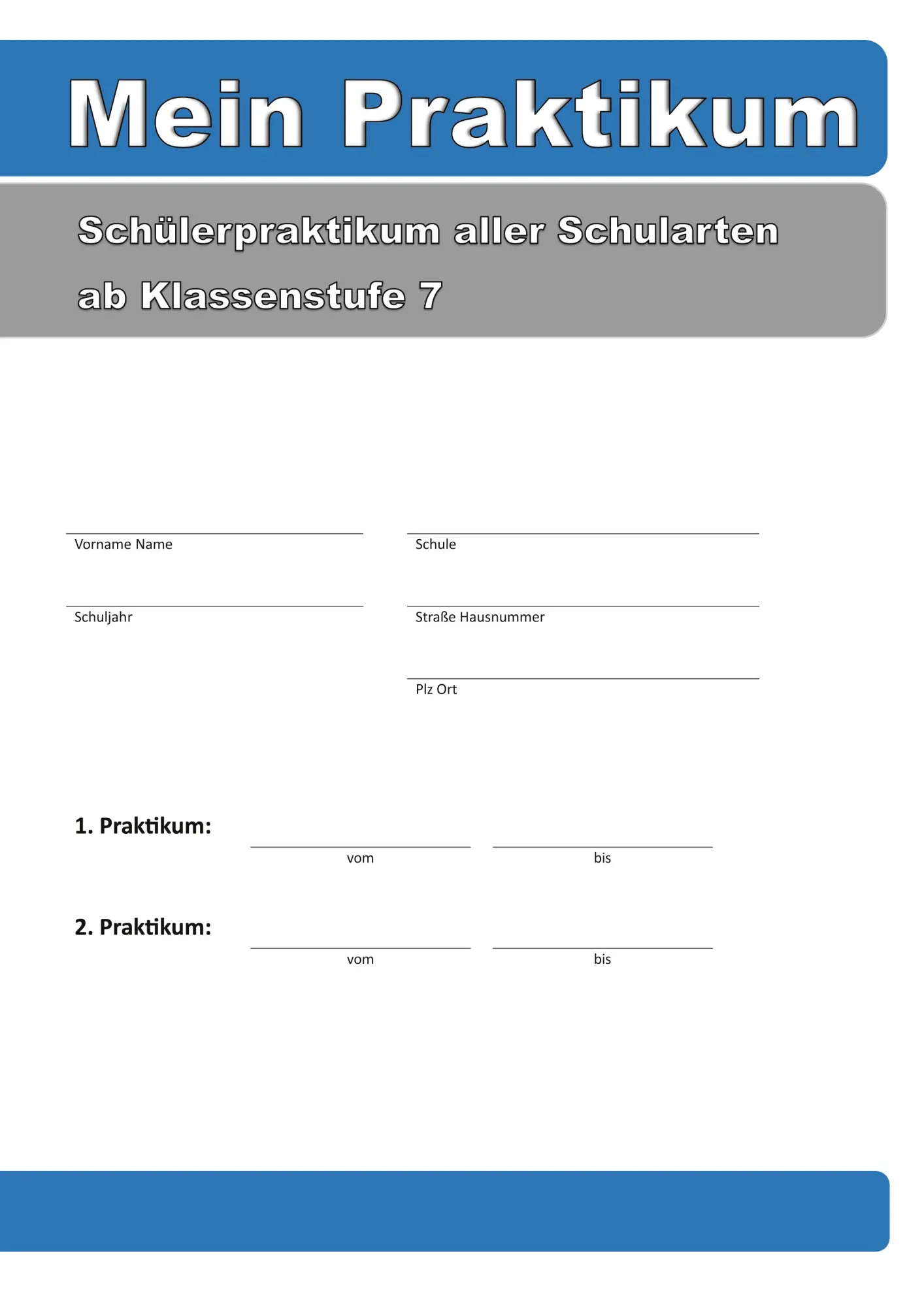 Cover: 9783757881610 | Mein Praktikum | Schülerpraktikum aller Schularten, ab Klassenstufe 7