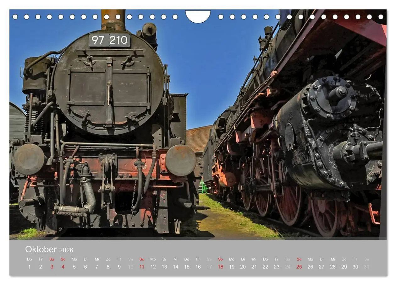 Bild: 9783457971710 | Für Liebhaber des Dampfes (Wandkalender 2026 DIN A4 quer), CALVENDO...