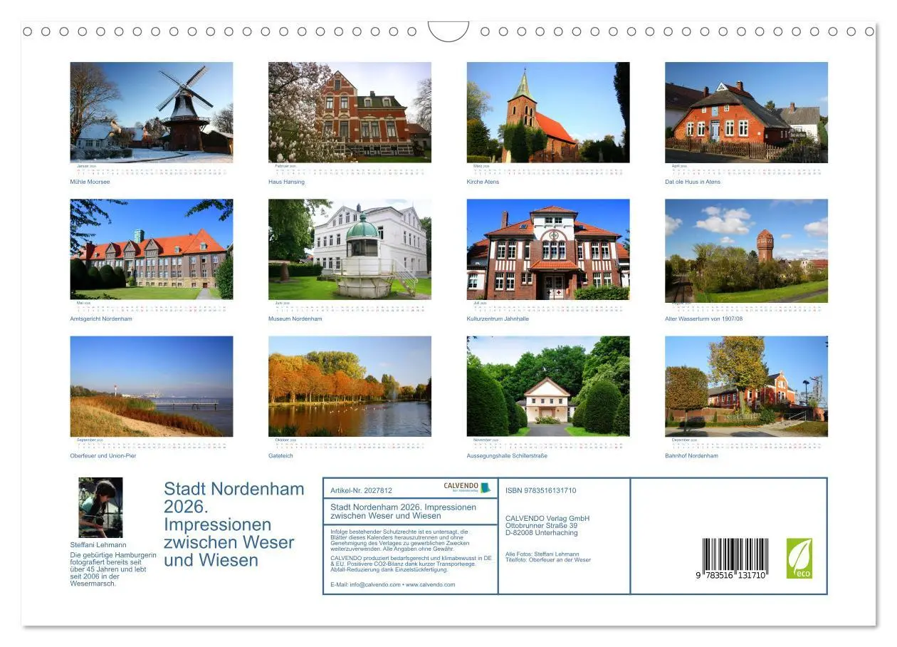 Bild: 9783516131710 | Stadt Nordenham 2026. Impressionen zwischen Weser und Wiesen...