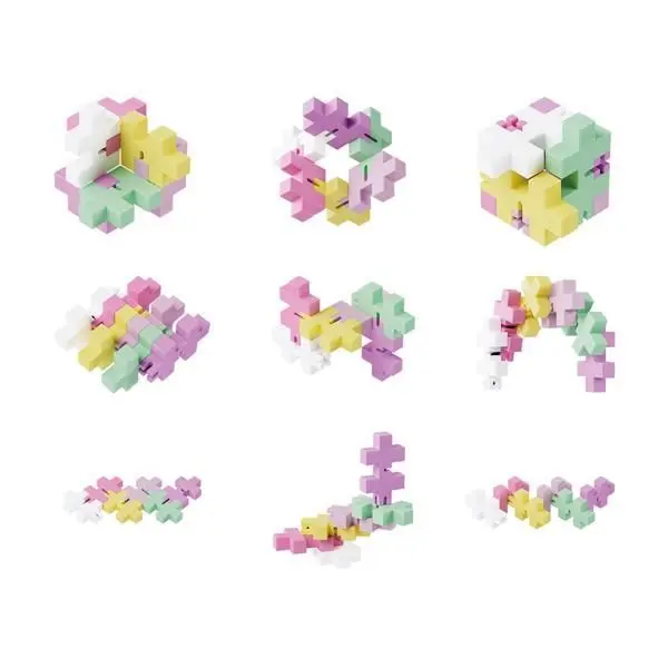Bild: 5710409201810 | Plus-Plus Hexel Flex Bausteine, pink | 9603487 | 2024 | PLUS PLUS