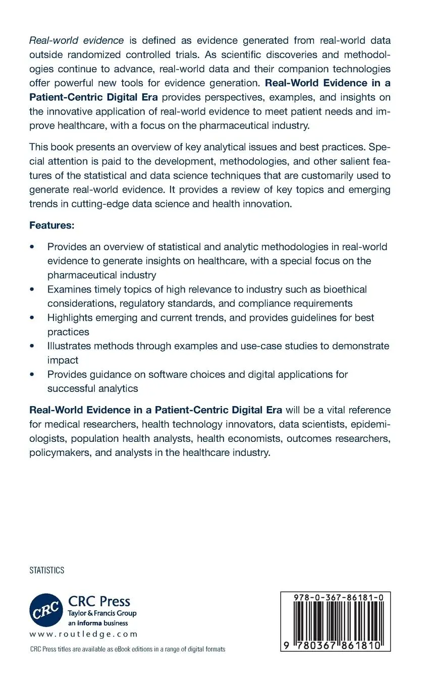 Rückseite: 9780367861810 | Real-World Evidence in a Patient-Centric Digital Era | Ray (u. a.)