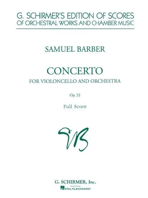 Cover: 9780793561810 | Cello Concerto, Op. 22: Study Score | Barber Samuel | Taschenbuch