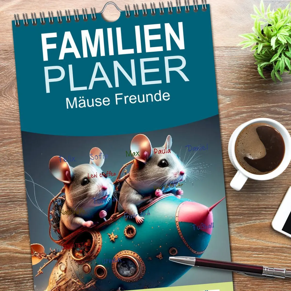 Bild: 9783516501810 | Familienplaner 2026 - Mäuse Freunde mit 5 Spalten (Wandkalender, 21...