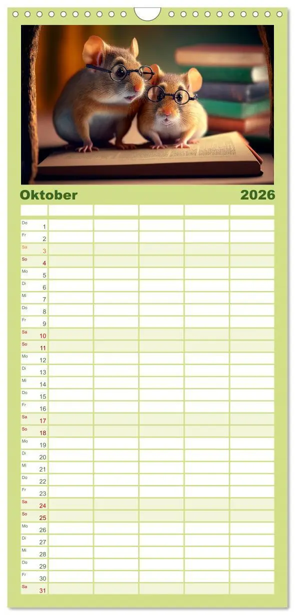 Bild: 9783516501810 | Familienplaner 2026 - Mäuse Freunde mit 5 Spalten (Wandkalender, 21...