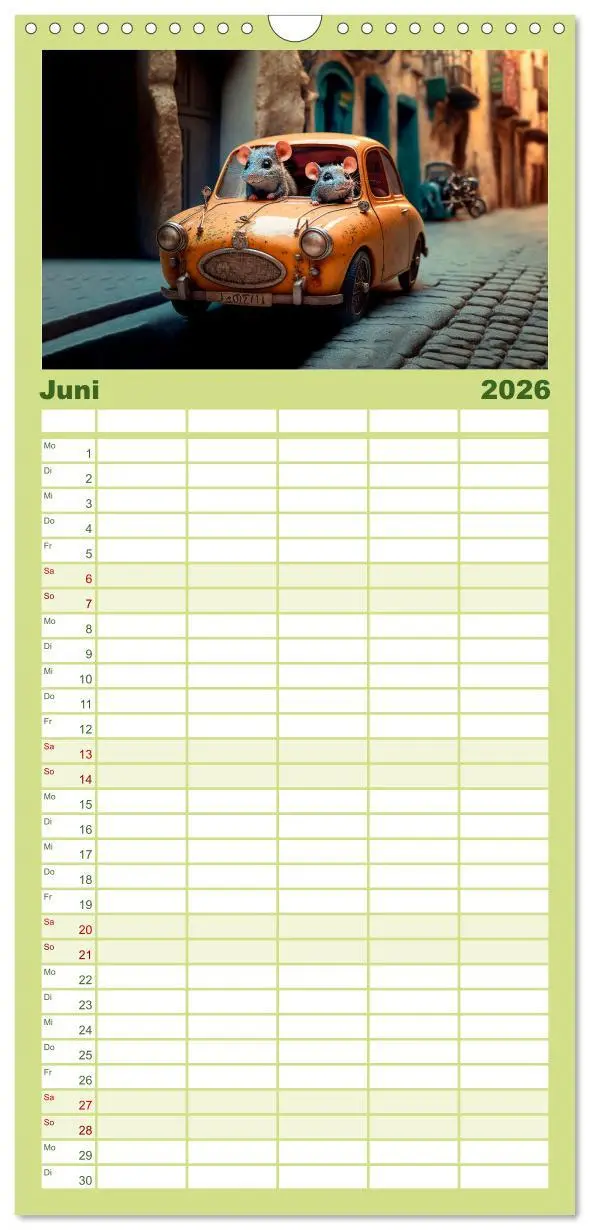 Bild: 9783516501810 | Familienplaner 2026 - Mäuse Freunde mit 5 Spalten (Wandkalender, 21...