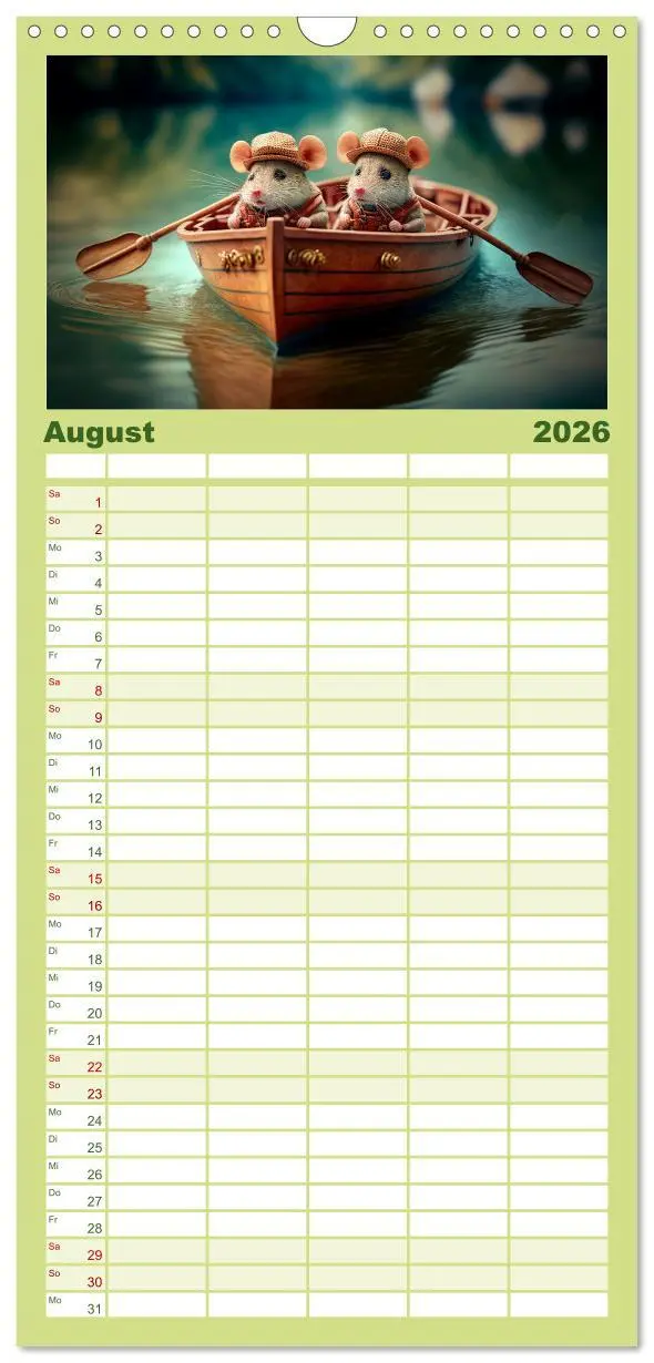 Bild: 9783516501810 | Familienplaner 2026 - Mäuse Freunde mit 5 Spalten (Wandkalender, 21...