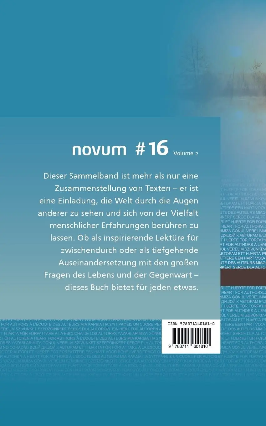 Rückseite: 9783711601810 | novum #16 | Volume 2 | Wolfgang Bader (Ed. | Taschenbuch | 244 S.