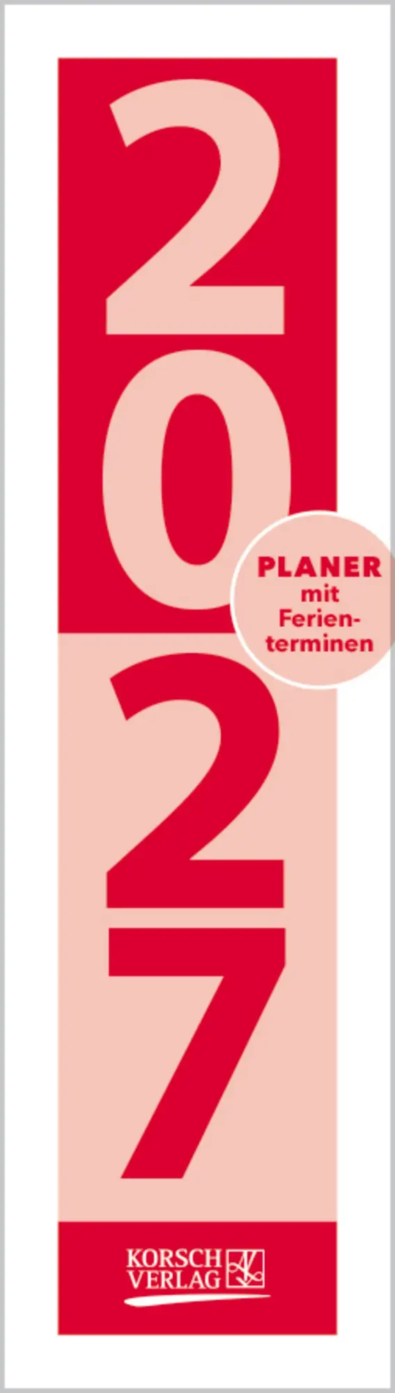 Cover: 9783819301810 | Streifenplaner Mini Rot 2027 | Verlag Korsch | Kalender | 13 S. | 2027