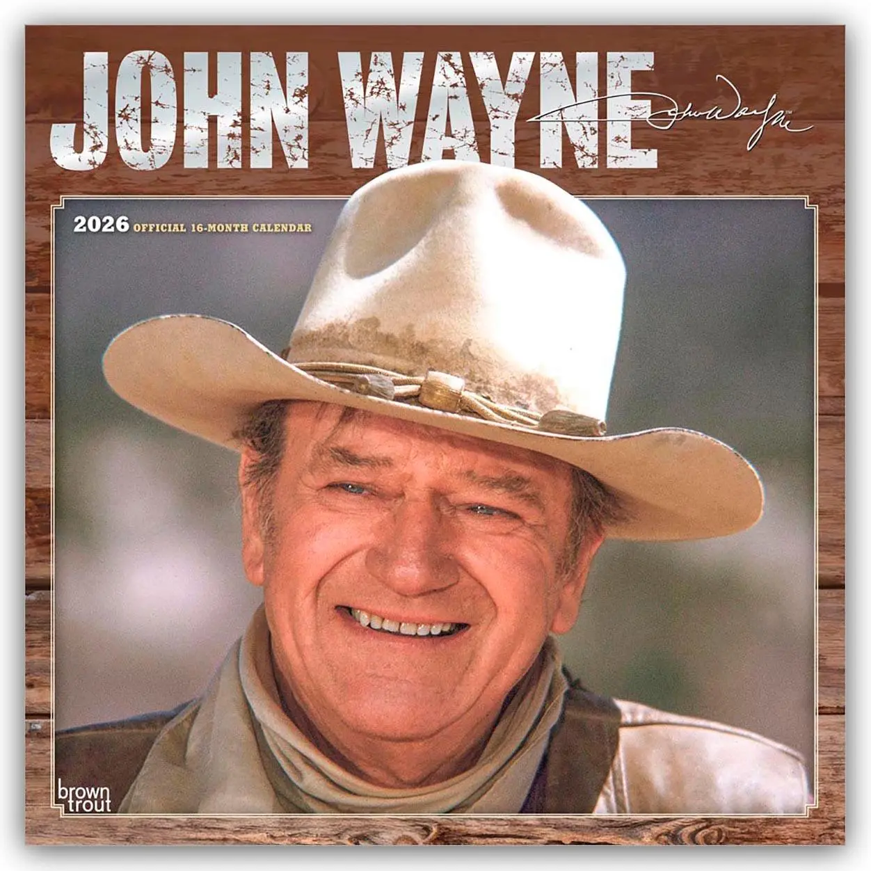 Cover: 9798330701810 | John Wayne Official 2026 12 X 24 Inch (Hanging) Monthly Square Wall...