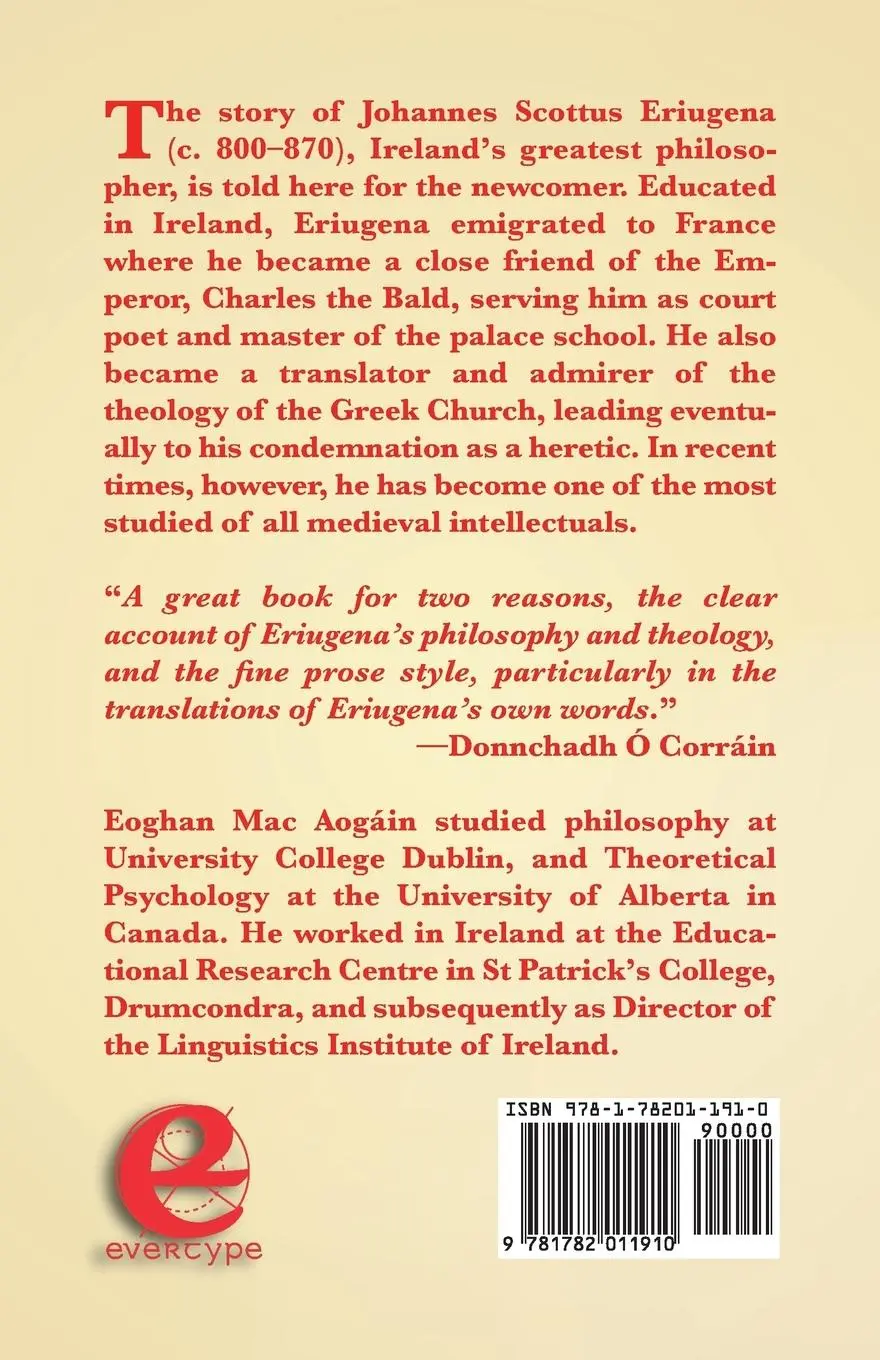 Rückseite: 9781782011910 | Eriugena | Medieval Irish Philosopher, Poet, and Translator | Aogáin