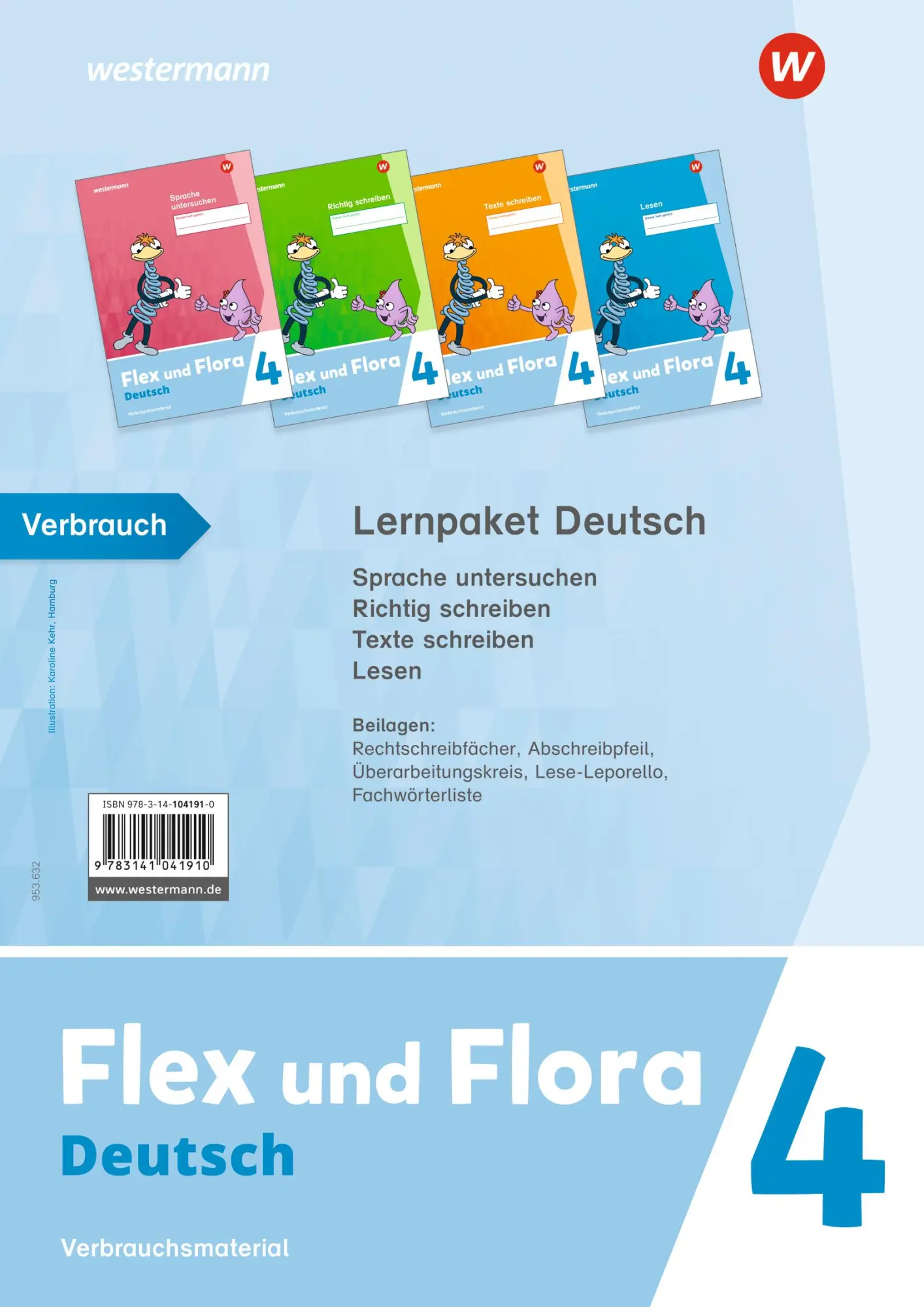 Cover: 9783141041910 | Flex und Flora 4. Lernpaket Deutsch (Druckschrift) Verbrauchsmaterial