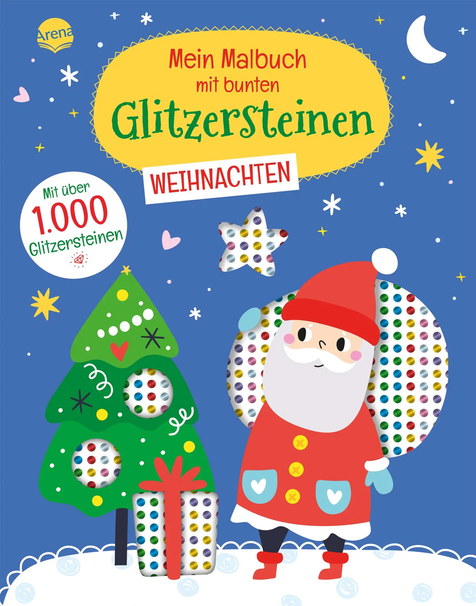 Cover: 9783401721910 | Mein Malbuch mit bunten Glitzersteinen. Weihnachten (Mit über 1.000...