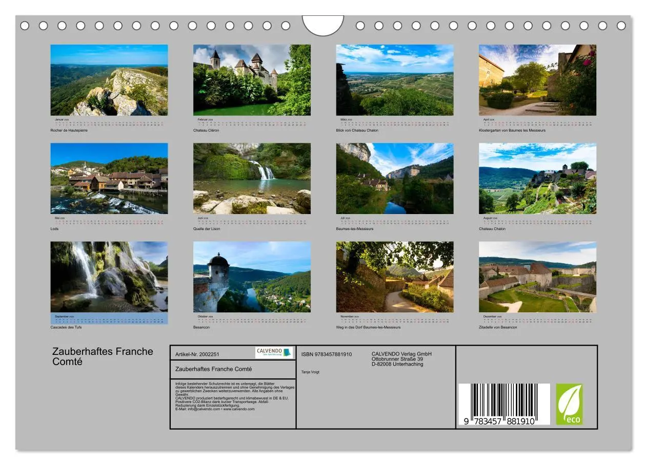 Bild: 9783457881910 | Zauberhaftes Franche Comté (Wandkalender 2026 DIN A4 quer),...