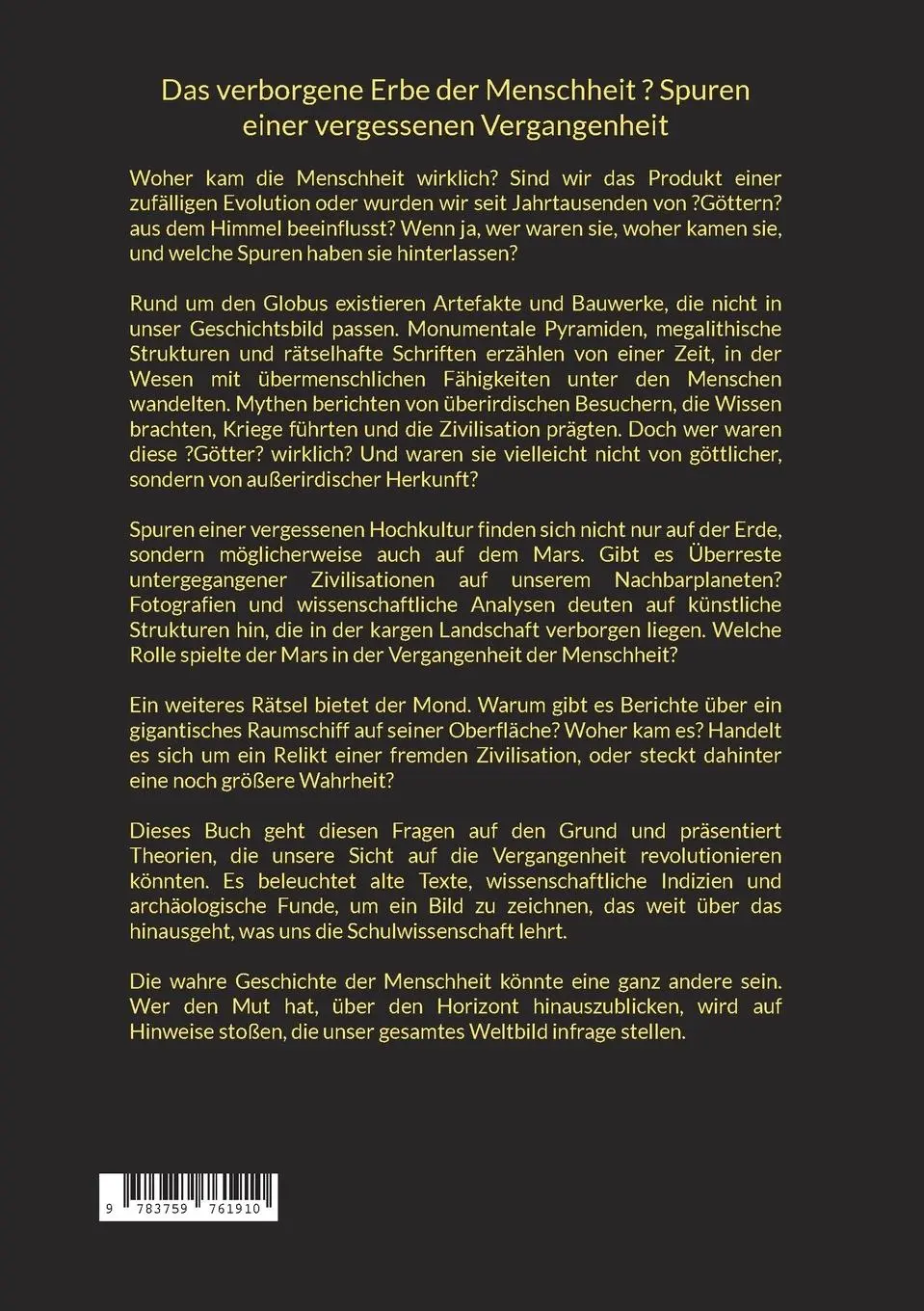 Rückseite: 9783759761910 | Die Götteragenda - Die geheime Geschichte der Menschheit | Luettgen