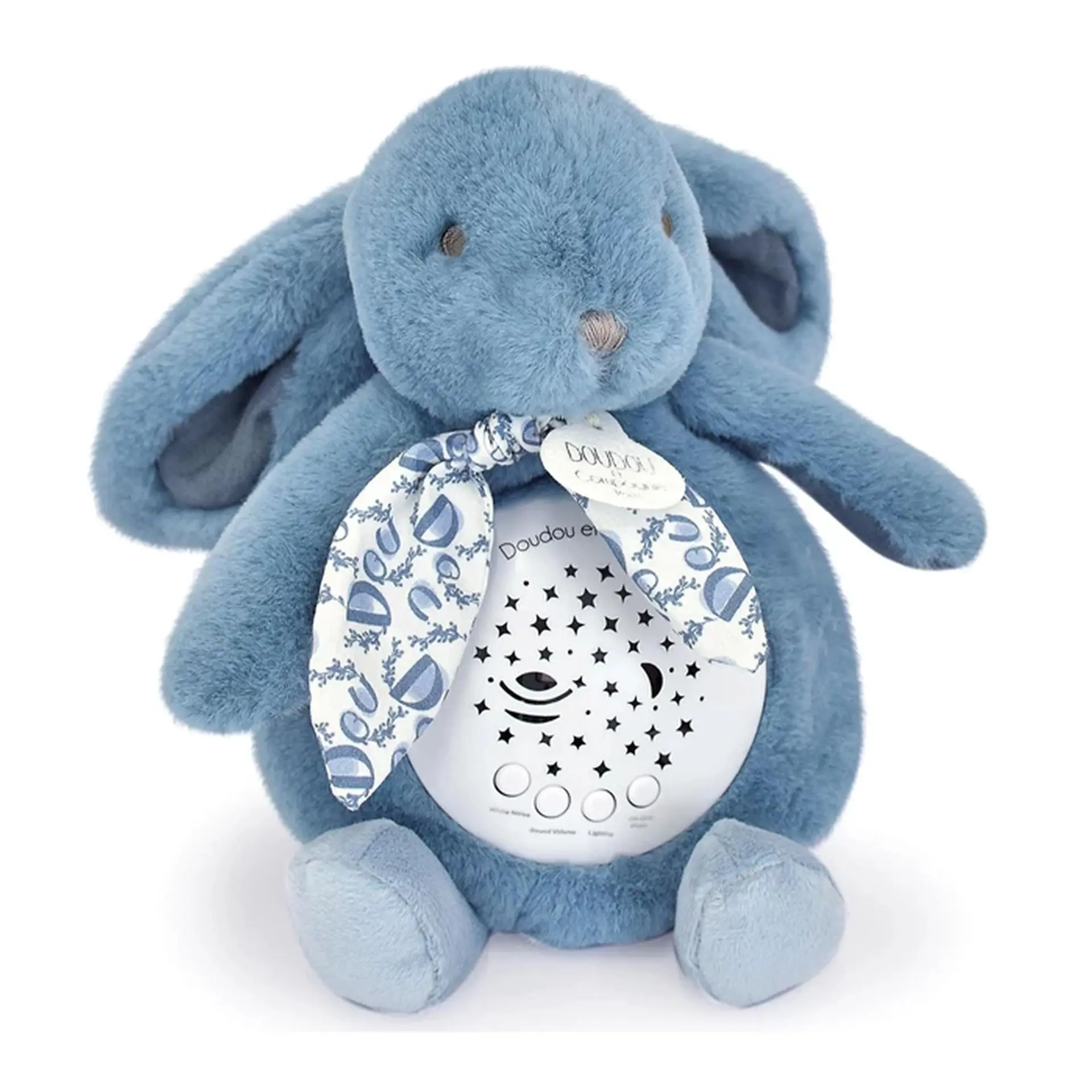 Cover: 3700335242010 | Nachtlicht Sterne &amp; Musik, Hase blau 19cm | 8904201 | DOUDOU