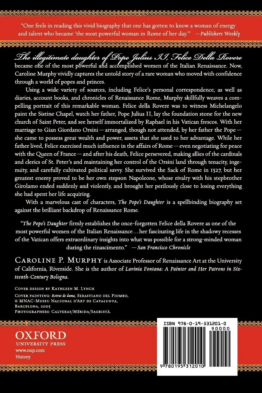 Rückseite: 9780195312010 | The Pope's Daughter | The Extraordinary Life of Felice Della Rovere