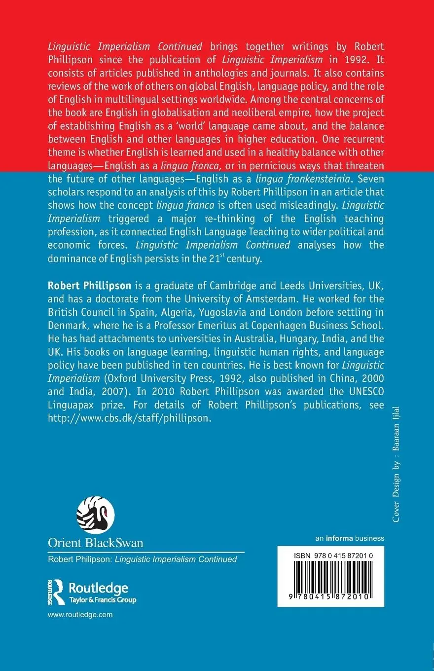 Rückseite: 9780415872010 | Linguistic Imperialism Continued | Robert Phillipson | Taschenbuch