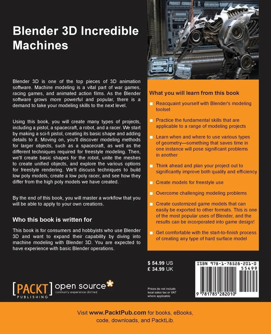 Rückseite: 9781785282010 | Blender 3D Incredible Machines | Christopher Kuhn | Taschenbuch | 2016