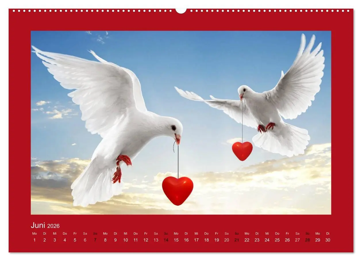 Bild: 9783516002010 | Botschaften mit Herz! (Wandkalender 2026 DIN A2 quer), CALVENDO...