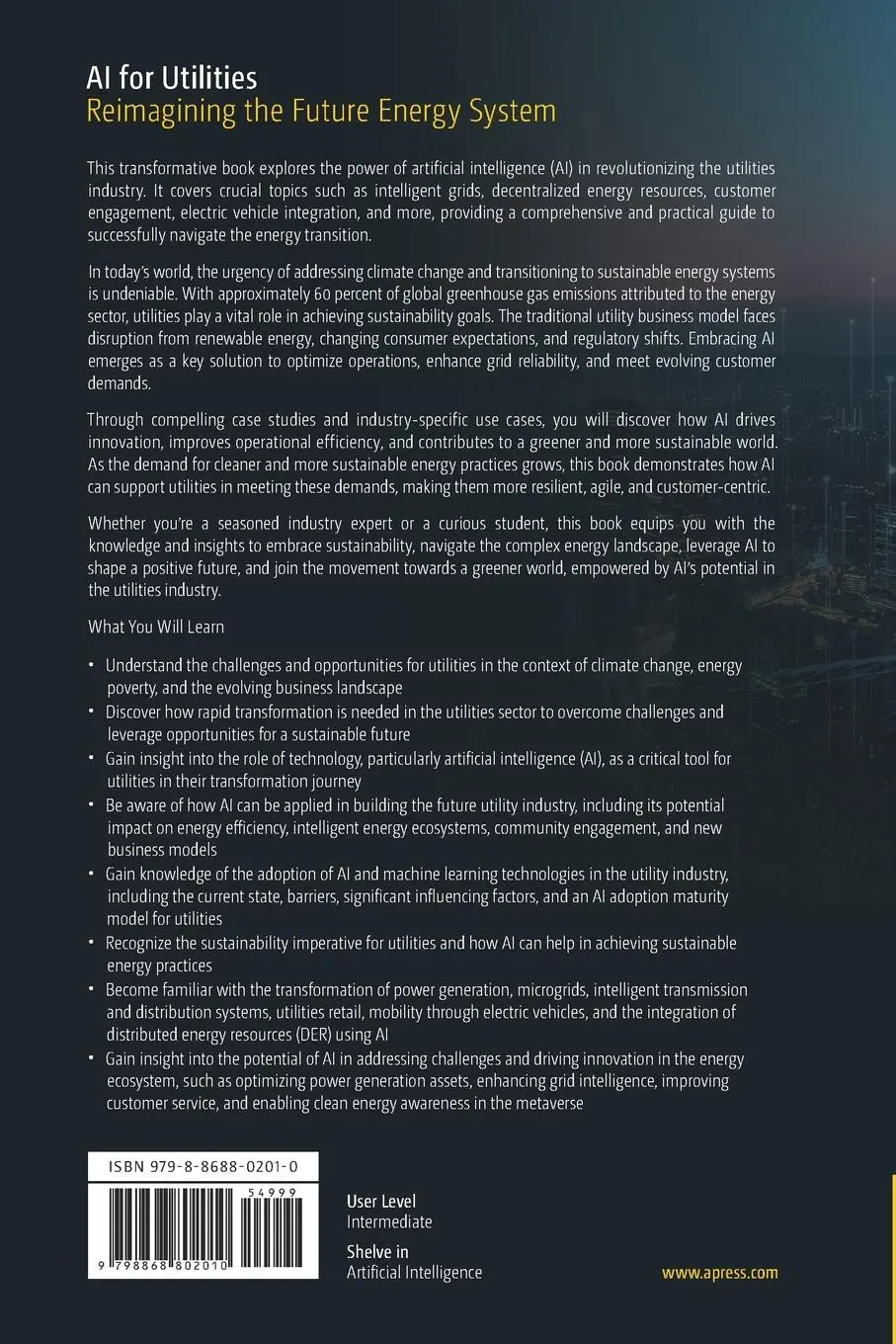 Rückseite: 9798868802010 | AI for Utilities | Reimagining the Future Energy System | Roy | Buch
