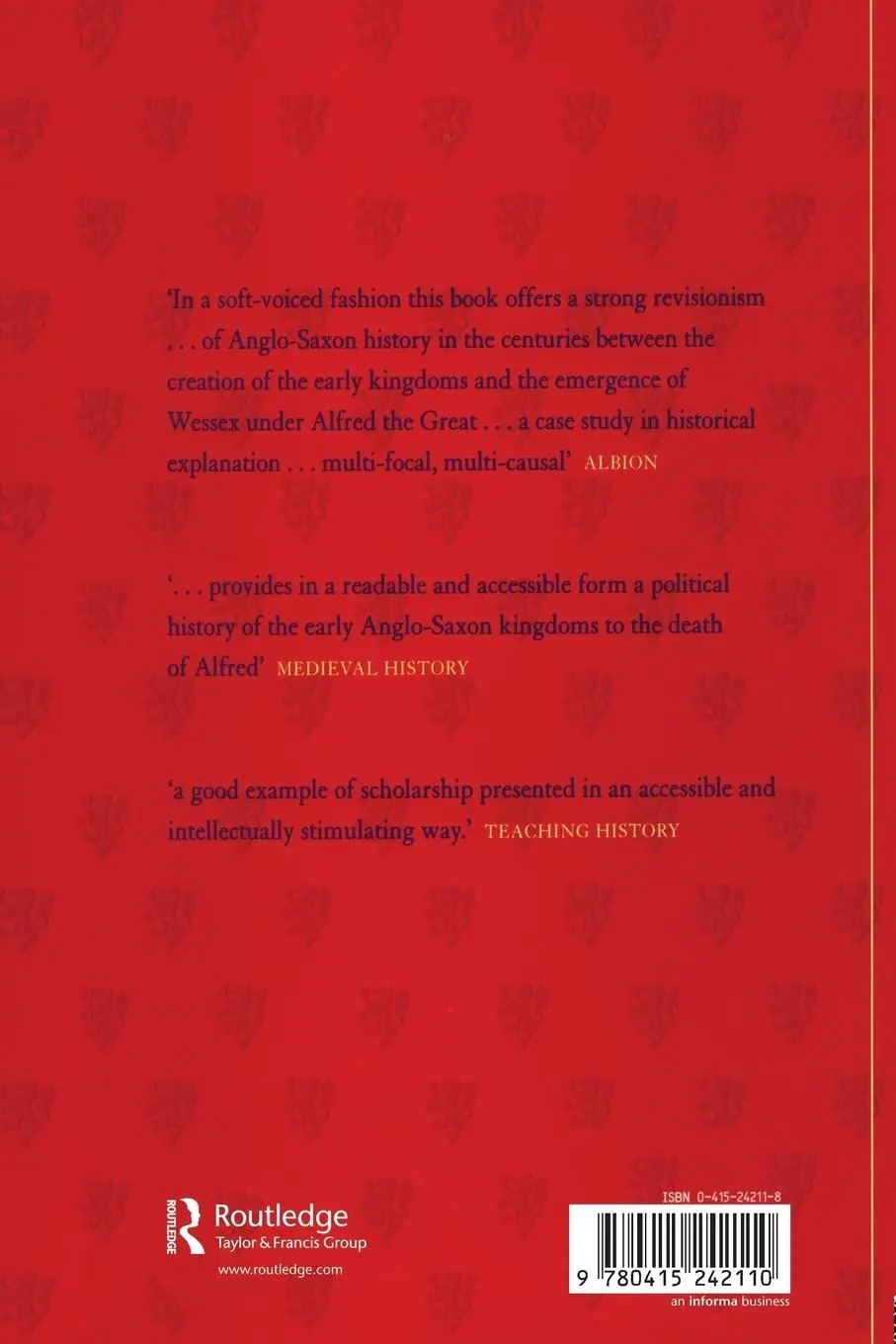 Rückseite: 9780415242110 | The Earliest English Kings | D. P. Kirby | Taschenbuch | Englisch