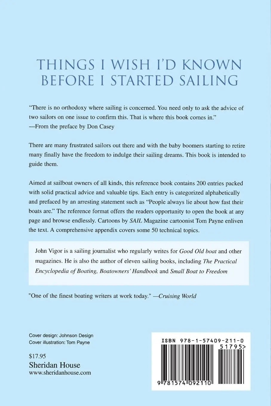 Rückseite: 9781574092110 | Things I Wish I'd Known Before I Started Sailing | John Vigor | Buch